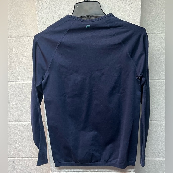 Fabletics Women's Sync Seamless Long-Sleeve Top Navy Sz M - Picture 3 of 4